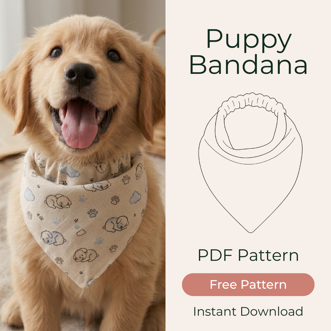 Dog Scrunchie Bandana Sewing Pattern, Elastic Pet Accessory For All Sizes