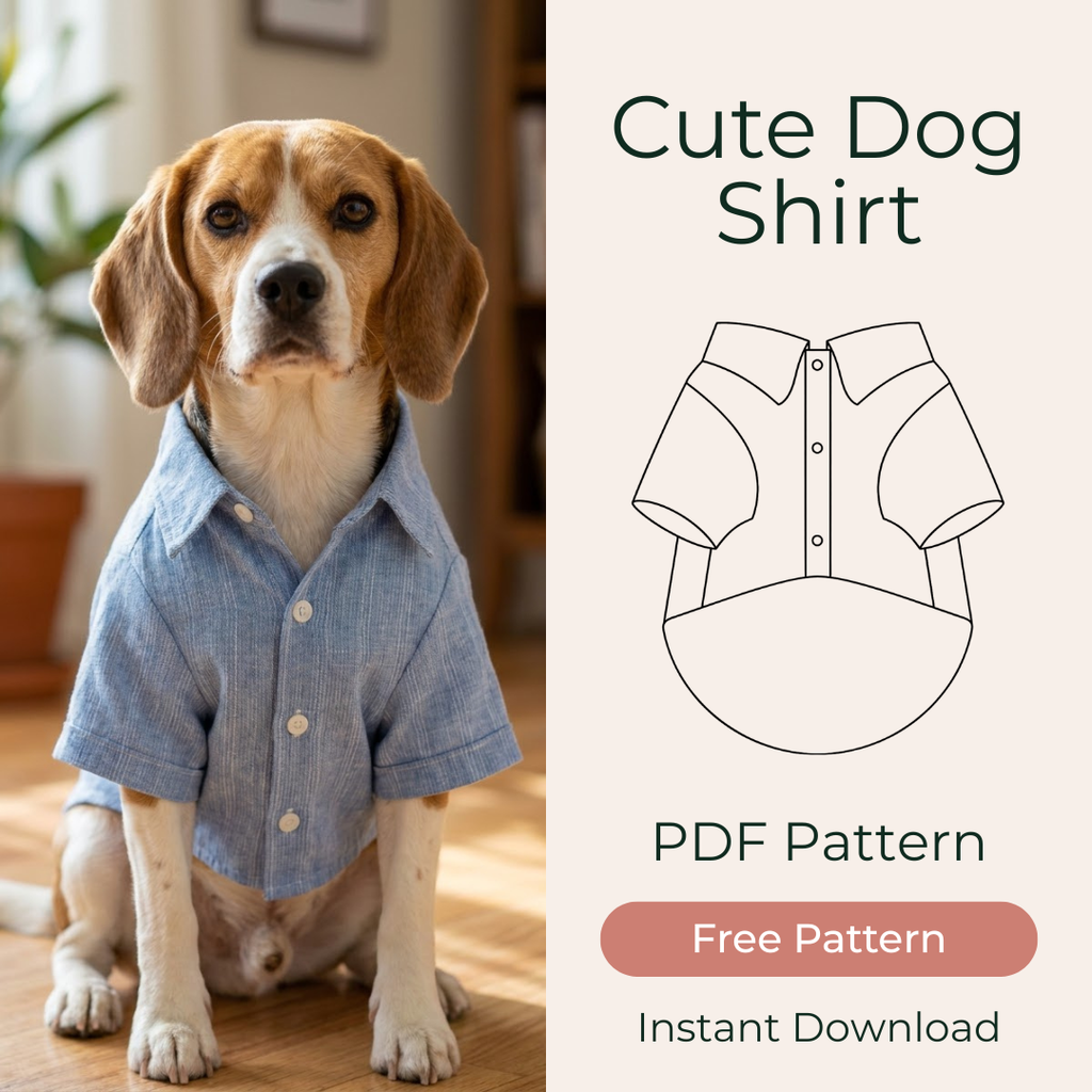 Dog Shirt Sewing Pattern, Printable Pet Clothing Pattern
