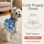 Dog Dress Sewing Pattern, Pet Outfit With Video Tutorial