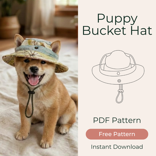 Pet Bucket Hat Sewing Pattern, Cat And Dog Sizes