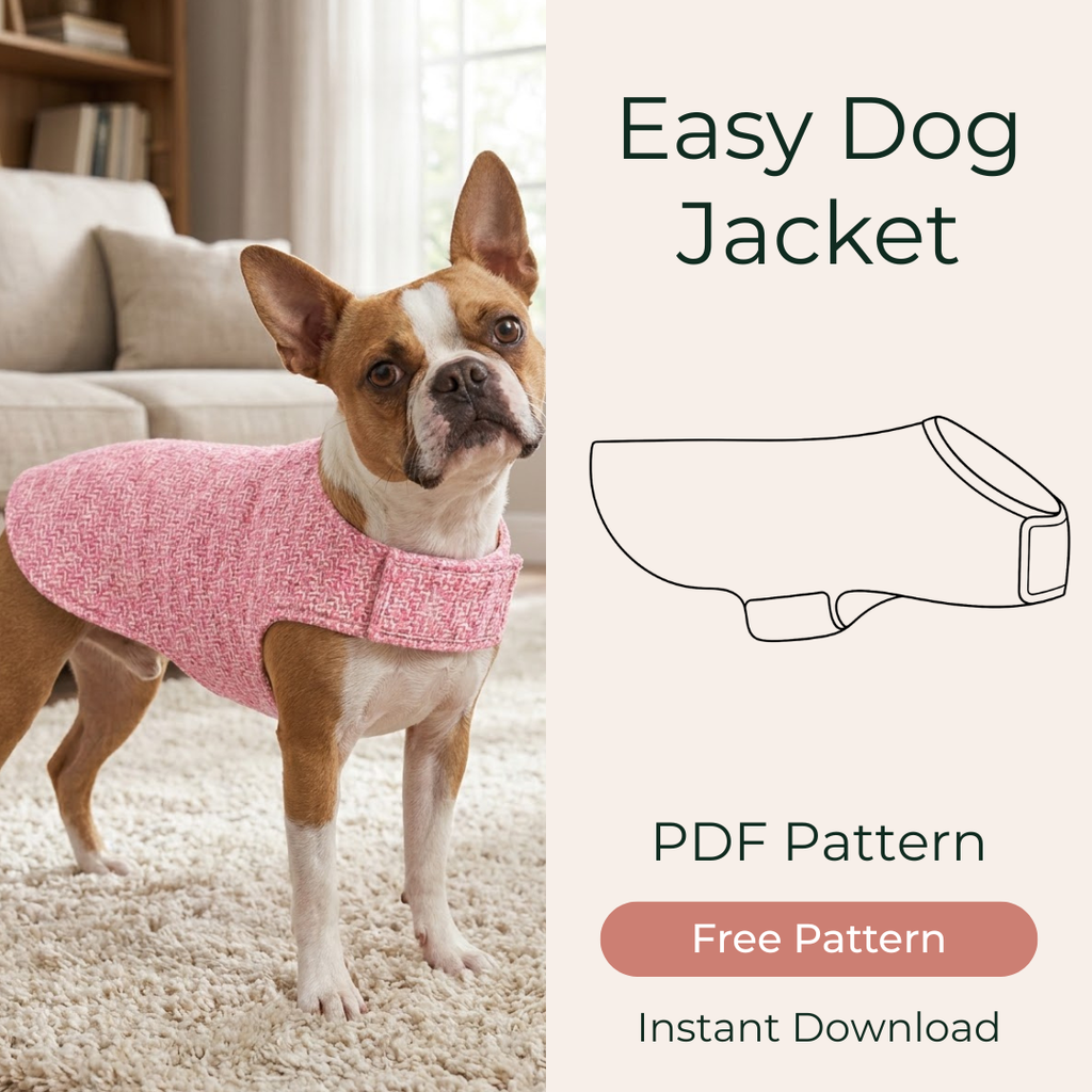 Dog Jacket Sewing Pattern, DIY Pet Clothing For Dogs