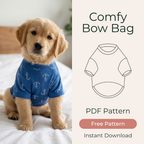Dog T-Shirt Sewing Pattern, Pet Clothing Sizes XXS-XXL