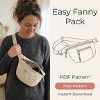 Fanny Pack Sewing Pattern, Beginner Crossbody Belt Bag