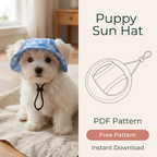 Puppy Bucket Hat Sewing Pattern PDF, Instant Download