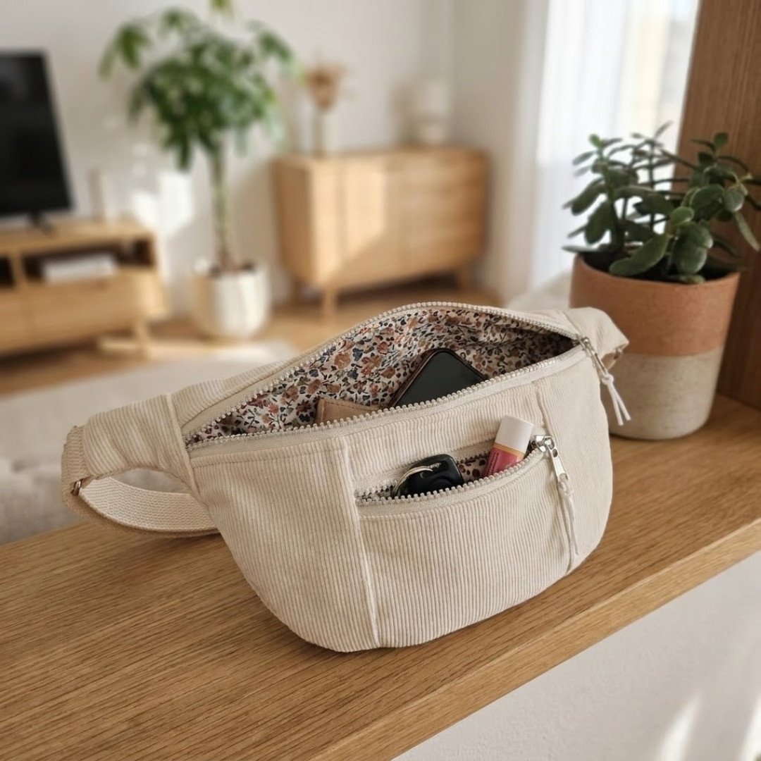 Fanny Pack Sewing Pattern, Beginner Crossbody Belt Bag