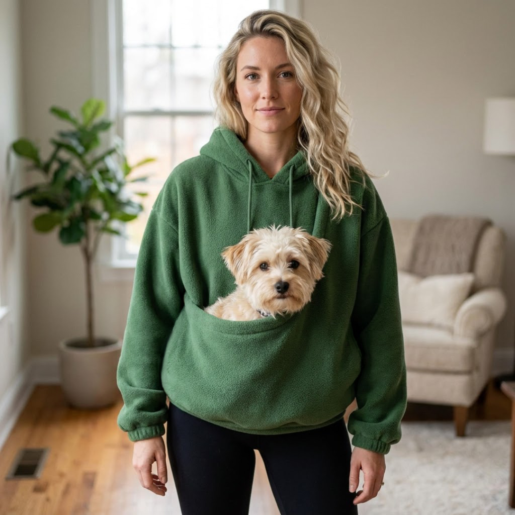 Pet Pocket Hoodie Pattern, Oversized Dog Carrier Sweatshirt