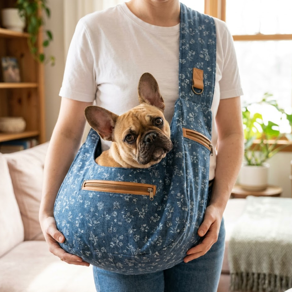 Pet Sling Sewing Pattern, Adjustable Dog Carrier And Travel Bed