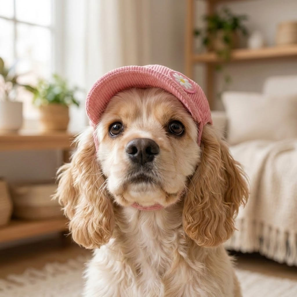 Dog Cap Sewing Pattern, Daisy Bloom Baseball Pet Hat