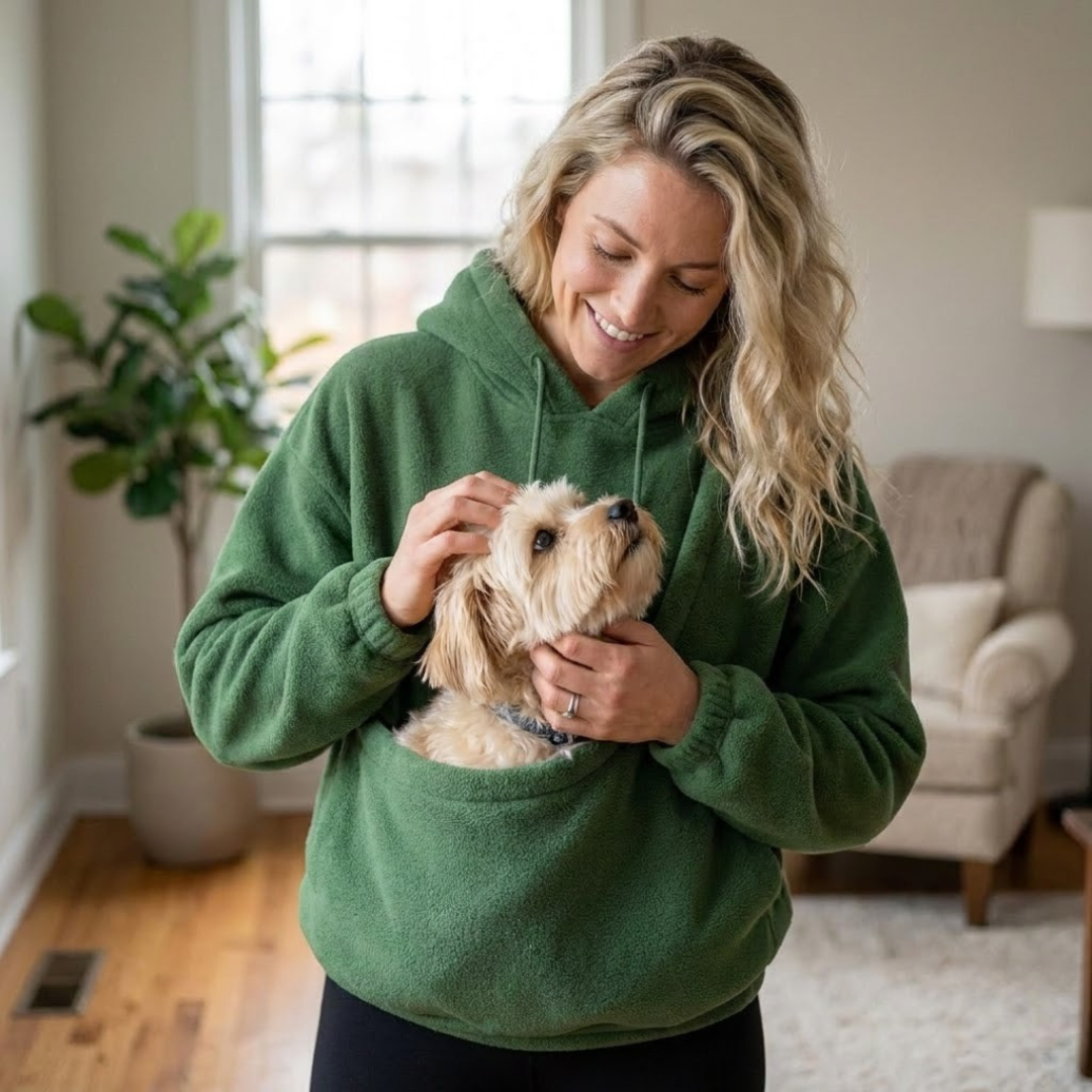 Pet Pocket Hoodie Pattern, Oversized Dog Carrier Sweatshirt