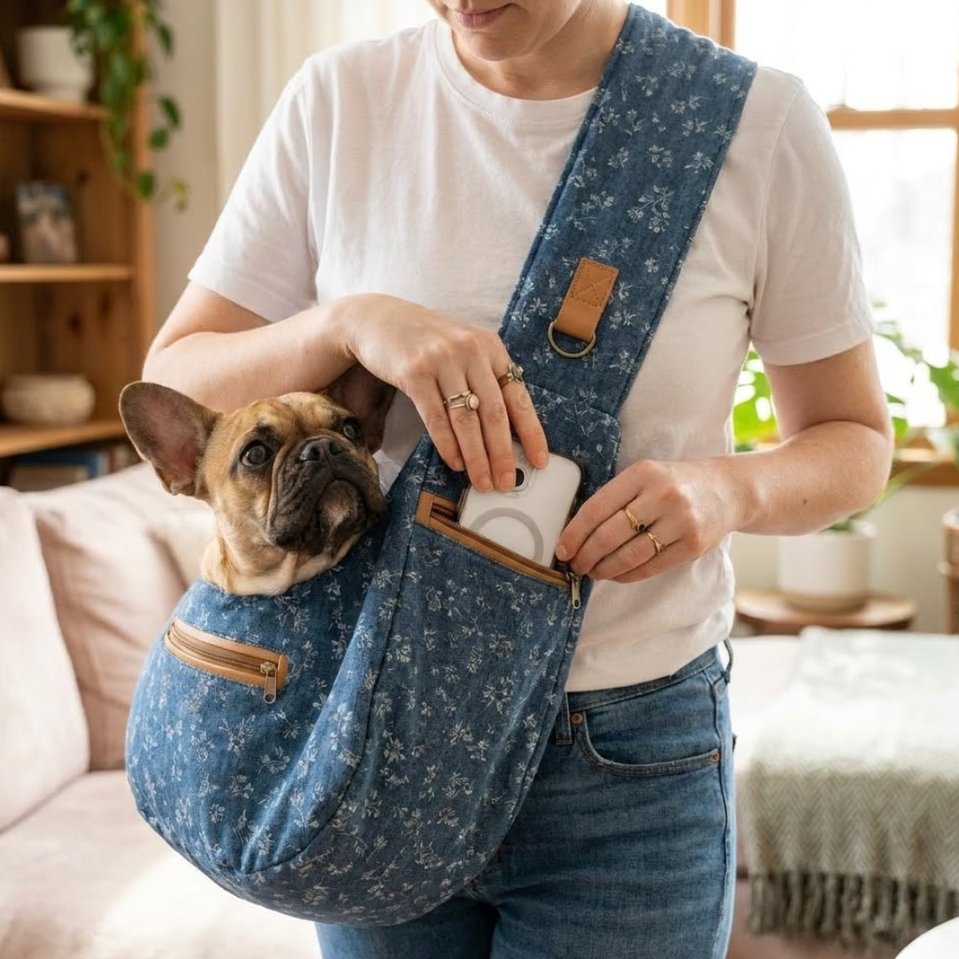 Pet Sling Sewing Pattern, Adjustable Dog Carrier And Travel Bed